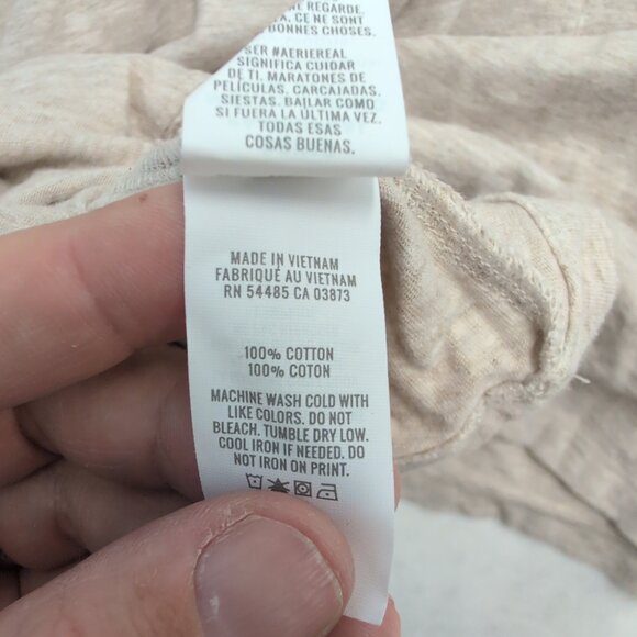 Aerie Tan Long Sleeve Relaxed Tee, Size M - Picture 9 of 9